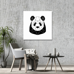 Toile 36 x 36 - Panda géométrique