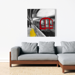 Toile 36 x 36 - Attente du métro