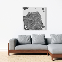 Toile 36 x 36 - Plan graphique de san francisco