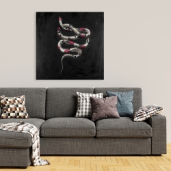 Toile 36 x 36 - Serpent fleurit