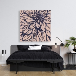 Toile 36 x 36 - Fleur dahlia