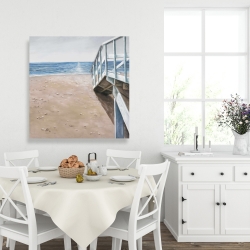 Canvas 36 x 36 - Soft seaside landscape