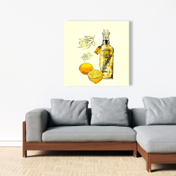 Canvas 36 x 36 - Olive oil and lemons