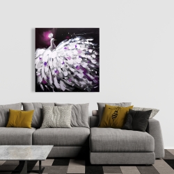 Canvas 36 x 36 - Purple peacock