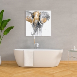 Toile 36 x 36 - éléphant doré