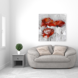 Canvas 36 x 36 - Abstract poppies