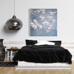 Toile 36 x 36 - Fleurs de coton délicates