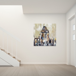 Toile 36 x 36 - Château frontenac abstrait