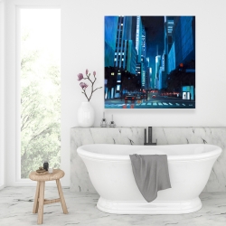 Canvas 36 x 36 - Evening in manhattan, new-york