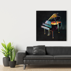 Canvas 36 x 36 - Colorful realistic piano