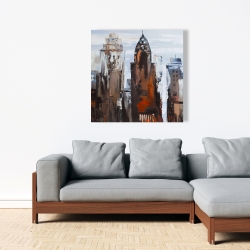 Canvas 36 x 36 - Gray day in the city