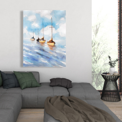 Canvas 36 x 48 - Sailboats in the sea