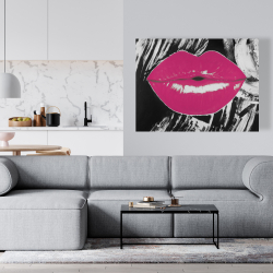 Canvas 36 x 48 - Pink glossy lips