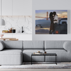 Canvas 36 x 48 - A loving couple in san francisco