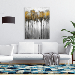Toile 36 x 48 - Forêt abstraite jaune