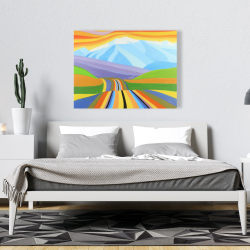 Canvas 36 x 48 - Mountain road multicolored