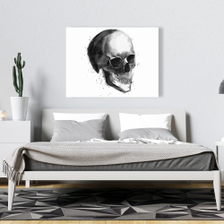 Toile 36 x 48 - Crâne noir et blanc