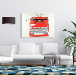 Canvas 36 x 48 - Red typewritter machine