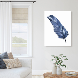 Canvas 36 x 48 - Blue feather