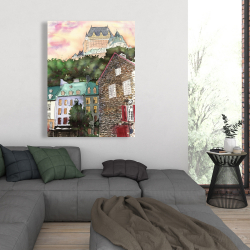 Canvas 36 x 48 - Château frontenac in the petit champlain