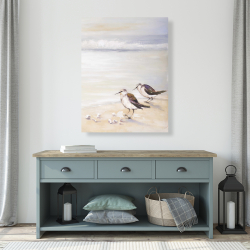 Canvas 36 x 48 - Two sandpipers on the beach