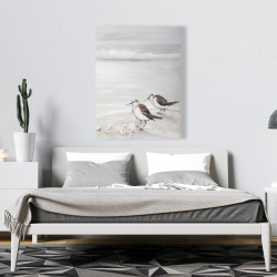 Toile 36 x 48 - Deux oiseaux bécasseau