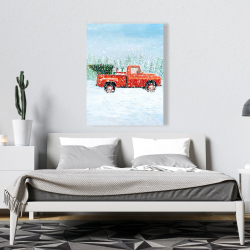Canvas 36 x 48 - Christmas tree truck