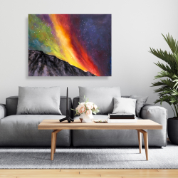 Canvas 36 x 48 - Aurora borealis in the mountain