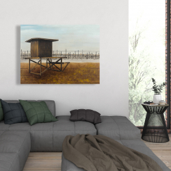 Canvas 36 x 48 - Newport beach lifeguard tower