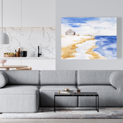Toile 36 x 48 - Maison sur la plage