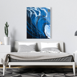 Toile 36 x 48 - Vague abstraite en mouvement