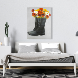 Canvas 36 x 48 - Boots full of flowers