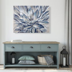 Canvas 36 x 48 - Blue and gray flower