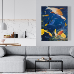 Toile 36 x 48 - Poissons colorés sous l'océan