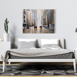 Canvas 36 x 48 - Cars in the morning rain
