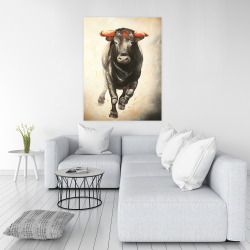 Canvas 36 x 48 - Bull running