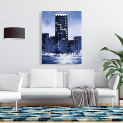 Canvas 36 x 48 - Marine blue city