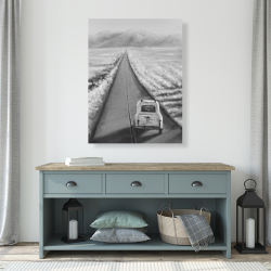 Toile 36 x 48 - Voiture sur la route