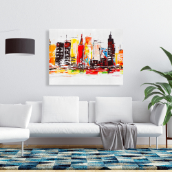 Toile 36 x 48 - Ville aux couleurs vives