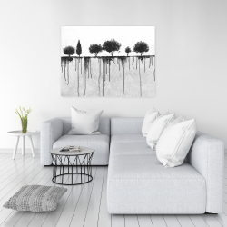 Canvas 36 x 48 - Ink bleeding trees