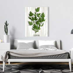 Toile 36 x 48 - Coriandre sur bois