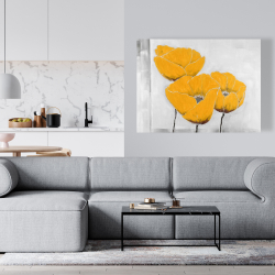 Canvas 36 x 48 - Three yellow flowers