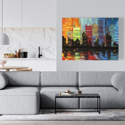 Canvas 36 x 48 - Colorful cityscape