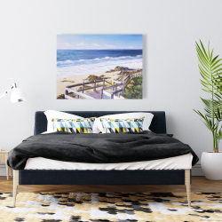 Toile 36 x 48 - Promenade à la plage