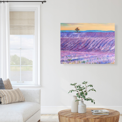Toile 36 x 48 - Paysage d'un champ de lavande