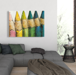 Toile 36 x 48 - Crayons de couleur debout