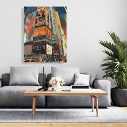 Canvas 36 x 48 - Illuminated new york city street