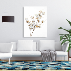 Toile 36 x 48 - Une branche de fleurs de coton