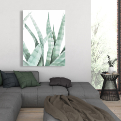 Canvas 36 x 48 - Watercolor striped desert plant