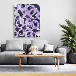 Canvas 36 x 48 - Abstract purple rings